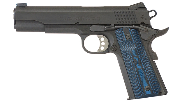 Picture of Colt Mfg O1982ccs 1911 Competition Government 
9Mm Luger Single 5" 9+1 Blue G10 W/Logo Grip Blued Carbon Steel Slide
