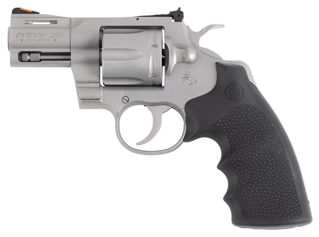Picture of Colt Python 357Mag 2.5" 6Rd Matte Stainless Hogue Grips< PYTHON-SM2RTS