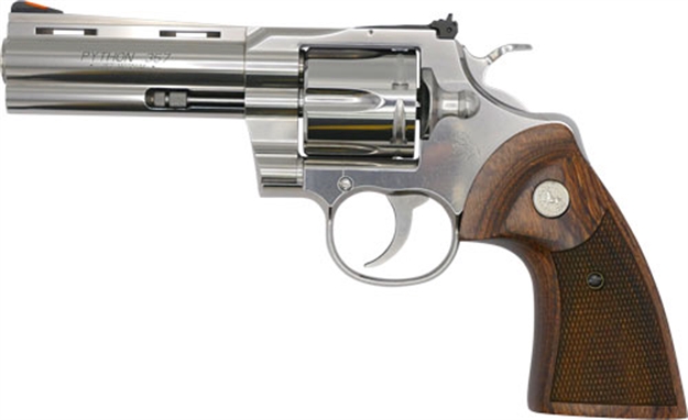 Picture of Colt Python 357Mag 4.25" 6Rd Stainless Walnut Grips SP4WTS 098289003287