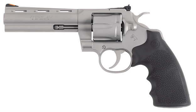 Picture of Colt Python 357Mag 5 Matte SS Hogue 6Rd PYTHON-SM5RTS 098289003508