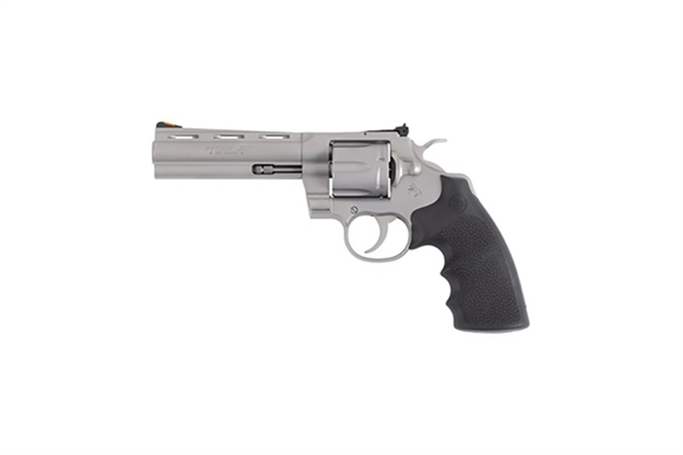 Picture of Colt Python 357Mag 5" 6Rd Matte Stainless Hogue Grips< PYTHON-SM5RTS