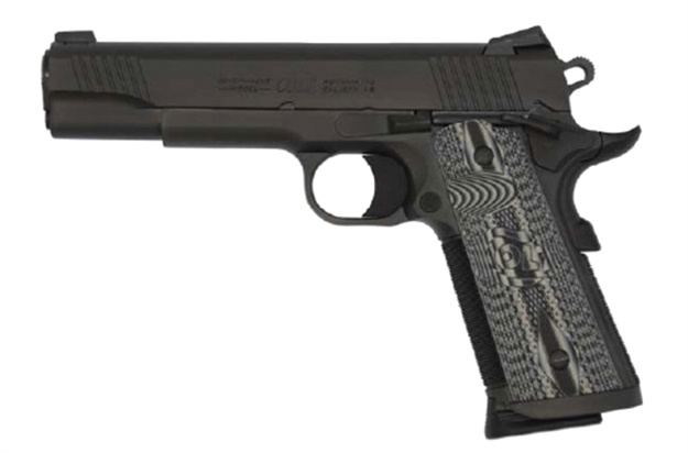 Picture of  Colt Mfg O1080ccu Ccu Government 45 Acp 8+1 5" Stainless National Match Barrel, Matte Black Dlc Serrated Stainless Steel Slide & Frame, Black Scalloped G10 Grip, Ambidextrous 098289111609