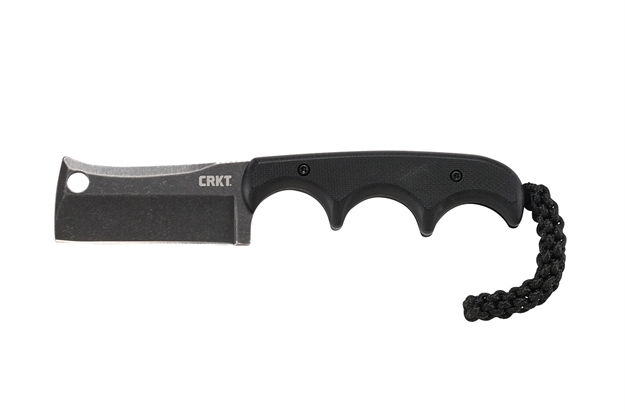 Picture of  Crkt 2383K Minimalist Blackout 2.13" Fixed Cleaver Plain Stonewashed 5Cr15mov SS Blade/ Black G10 Handle Includes Sheath 794023238334