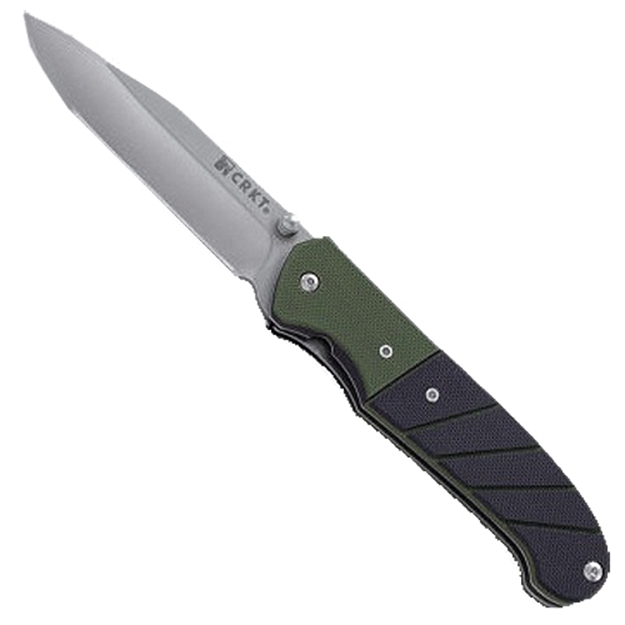 Picture of Columbia River 6855 Ignitor Folder 8Cr14mov Stainless Drop Point Blade Green/Blk