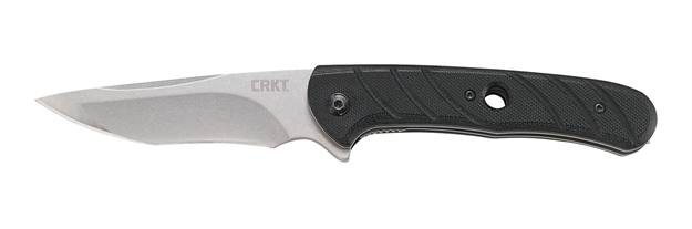 Picture of Columbia River 7160 Intention  3.53" Folding Drop Point Plain Stonewashed 8Cr13mov SS Blade G10 Black Handle