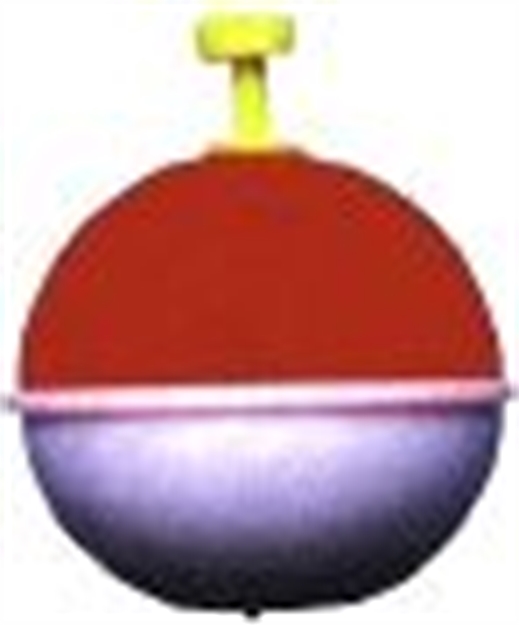 Picture of Comal Foam Float Round Snap ON 1.25 Inch Red/ White 100 Pack