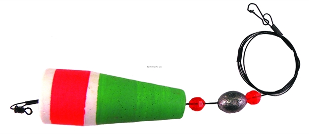 Picture of Comal Floats Popping Float Steel Leader 1/2Oz Wght 32" Red/Grn
