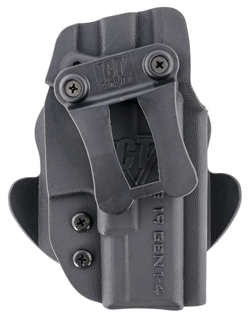 Picture of  Comp-Tac C669gl051rbkn Dual Concealment  Iwb/Owb Black Kydex Belt Clip Compatible W/Glock 19 Gen1-4 Right Hand