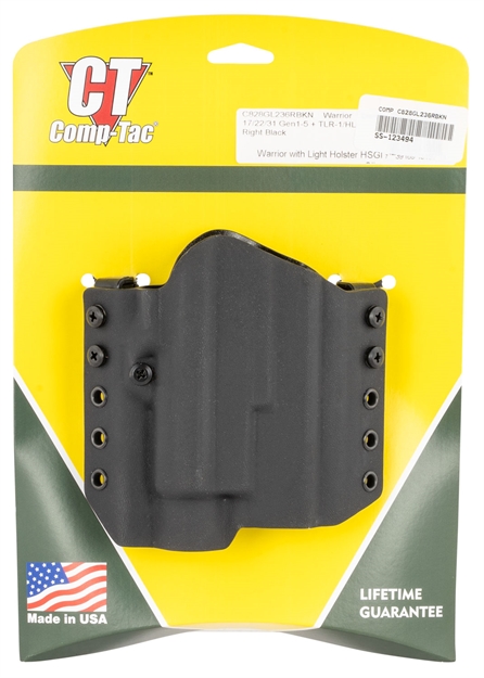 Picture of Comp-Tac C828gl236rbkn Warrior  Black Kydex Owb Glock 17,22,31 Gen 1-5 & Tlr-1/Hl Right Hand