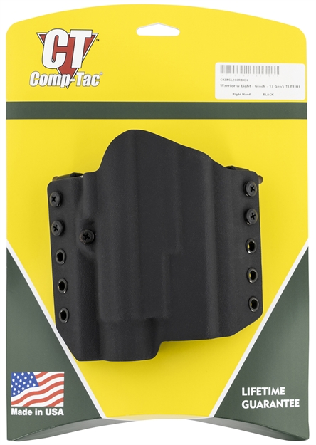 Picture of  Comp-Tac C828gl266rbkn Warrior  Owb Black Kydex Belt Loop Fits Glock 17 Gen5 W/Tlr-1/Hl Right Hand