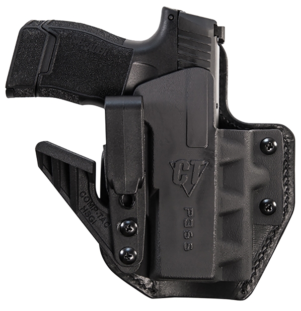 Picture of  Comp-Tac C852ss191rbkn Ev2 Max Aiwb Black Kydex/Leather Belt Clip Fits Sig P365 Right Hand