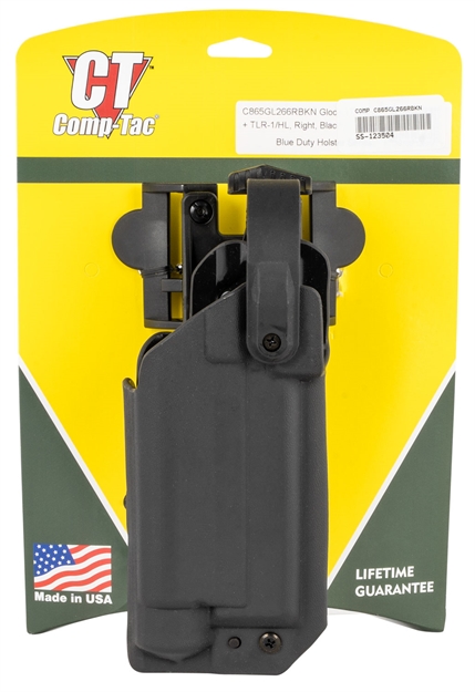 Picture of Comp-Tac C865gl266rbkn Blue Duty Optic Ready Black Kydex Owb Sig Glock 17 Gen5 + Tlr-1/Hl Right Hand