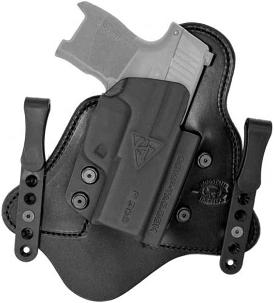 Picture of Comp-Tac C225ss191rbsn Mtac  Iwb Black Kydex/Leather Belt Clip Fits Sig P365 Right Hand 739189126583