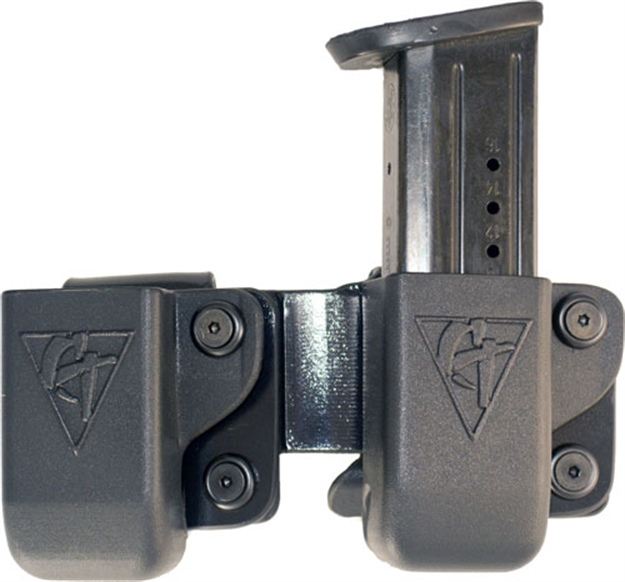 Picture of Comp-Tac Twin Mag Pouch Belt Clip Lsc #19 Shield 9/40 Black