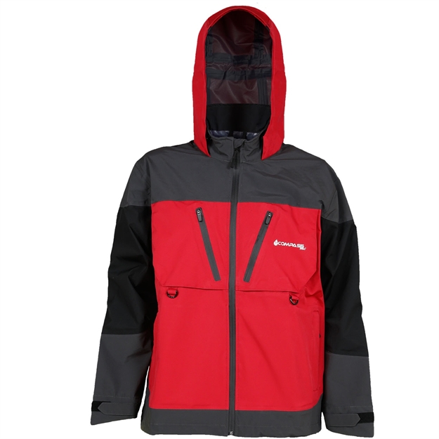 Picture of Compass 360 D300 Hydrotek Rain Parka-Red/Black/Slate-Md