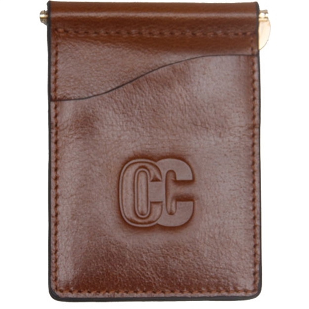 Picture of Concealed Carrie Carrie Men's Money Clip Aged Brown Leather