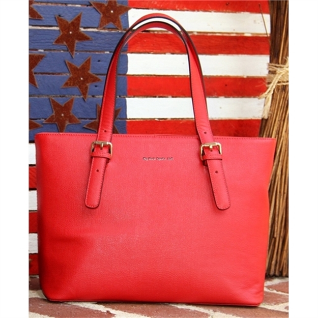 Picture of Concealed Carrie Concealed Carry Smooth Leather Handbag, Separate Ambidexterous Fiream Compartment, AD