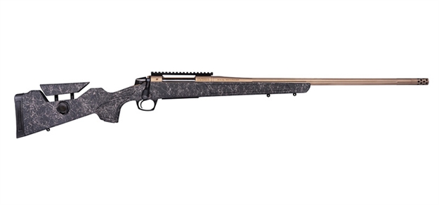Picture of  Cva Cr3961f Cascade Long Range Hunter Full Size 300 Win Mag 24" Smoked Bronze Cerakote Steel Threaded Barrel, Black W/Smoked Bronze Web Synthetic Stock 043125139613