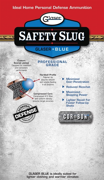 Picture of Cor-Bon 00450 Glaser Safety Slug Blue 32Naa Round Nose 55Gr 6Pk