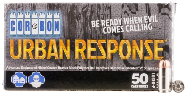 Picture of Cor-Bon Ur09100 Urban Response 9Mm Luger 100 GR Pow''rball 50 Bx/ 25 C