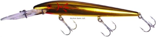 Picture of Cotton Cordell Deep Diving Red Fin, 5", 5/8 Oz, Gold/Black, Floating