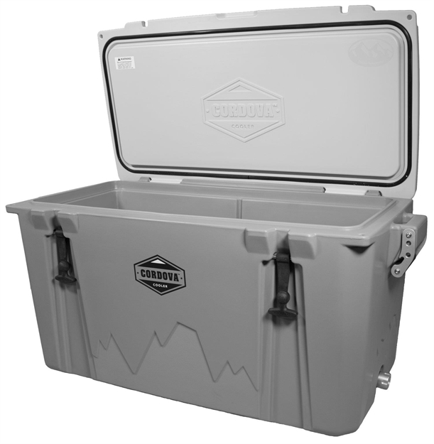 Picture of Cordova Coolers Cclg86qt 100 Large  86 Quarts 38" X 17.75" X 18.75" Polymer Gray 85 Cans