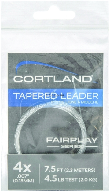Picture of Cortland Fairplay Fly Leaders (No Loop), Clear 7.5 Ft, 1X, 9 LB