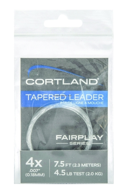 Picture of Cortland Fairplay Fly Leaders (No Loop), Clear 7.5 Ft, 3X, 5.5 LB