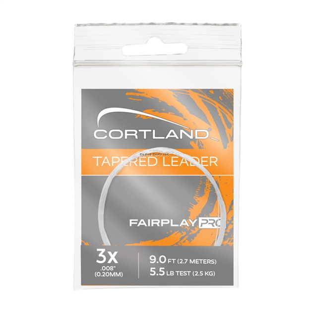 Picture of Cortland Fairplay Pro Nylon Tapered Leaders, Clear 9 Ft, 3X, 7.3 LB