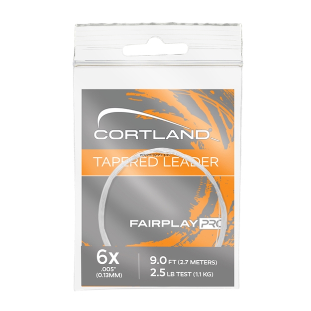 Picture of Cortland Fairplay Pro Nylon Tapered Leaders, Clear 9 Ft, 6X, 2.7 LB