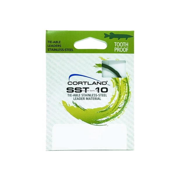 Picture of Cortland Toothy Critter Tie-Able Stainless Steel Leader Material, Green 10 Ft, 10 LB