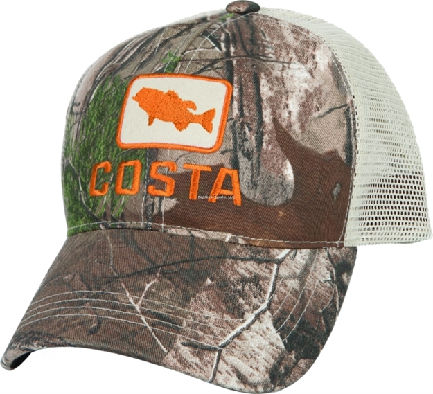 Picture of Costa Bass Trucker Hat, Camo/Stone, XL - One Size