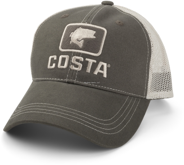 Picture of Costa Bass Trucker Hat, Moss/Stone, XL - One Size