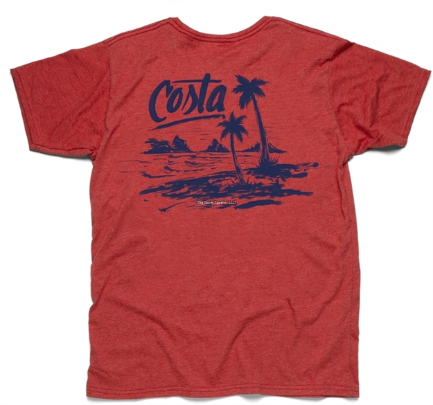 Picture of Costa Beachside Short Sleeve T-Shirt, Red Heather, Medium