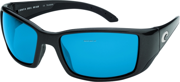 Picture of Costa Blackfin Sunglasses, Blue Mirror Glass Lens, Matte Black Nylon Frame