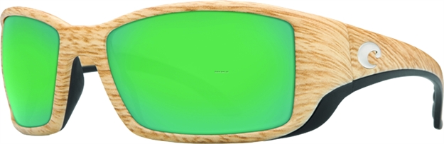 Picture of Costa Blackfin Sunglasses, Green Mirror 580P Lens, Ashwood Nylon Frame