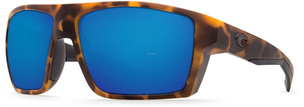 Picture of Costa Bloke Sunglasses, Blue Mirror 580P Lens, Matte Retro Tortoise + Matte Black Bio Resin Frame