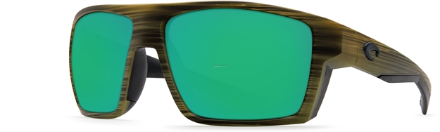 Picture of Costa Bloke Sunglasses, Green Mirror 580P Lens, Matte Verde Teak + Black Bio Resin Frame