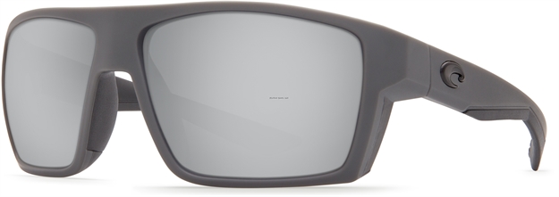 Picture of Costa Bloke Sunglasses, Silver Mirror 580P Lens, Matte Gray + Matte Black Bio Resin Frame