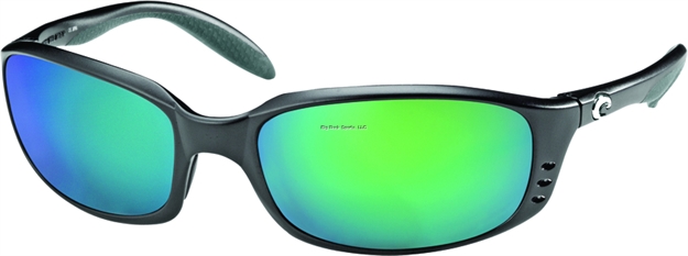 Picture of Costa Brine Sunglasses, Green Mirror Glass - W580 Lens, Matte Black Nylon Frame