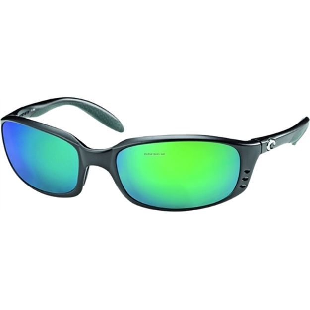 Picture of Costa Brine Sunglasses, Green Mirror Glass Lens, Matte Black Nylon Frame