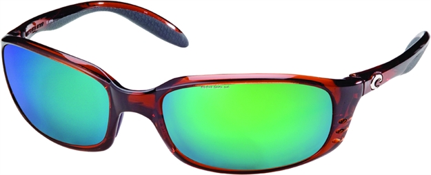 Picture of Costa Brine Sunglasses, Green Mirror Glass Lens, Tortoise Nylon Frame