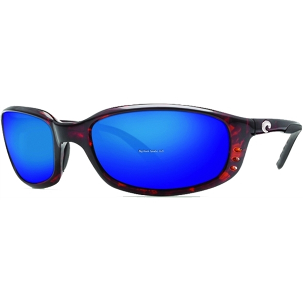 Picture of Costa C-Mates Brine Reader Glasses, 580P Blue Mirror, Tortoise Nylon Frame, Rect, Full Rim, Men's, Large Fit