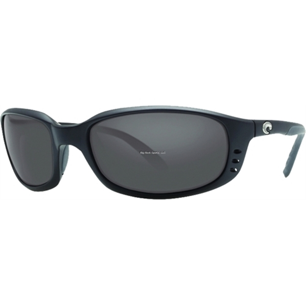 Picture of Costa C-Mates Brine Reader Glasses, 580P Gray Lens, Matte Black Nylon Frame, Rect, Full Rim, Men's, Large Fit