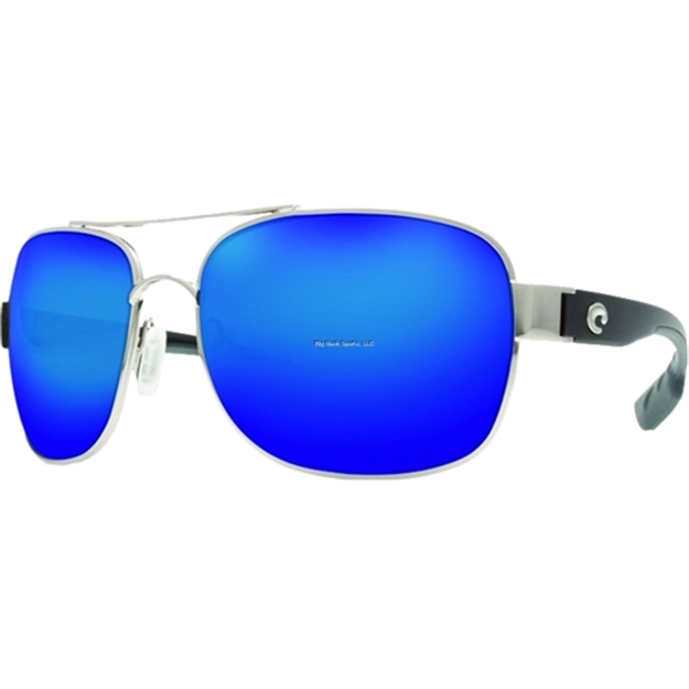 Picture of Costa C-Mates Cocos Reader Glasses, 580P Blue Mirror, Palladium Monel Frame, Rect, Full Rim, Large Fit