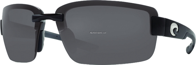 Picture of Costa C-Mates Galveston Reader Glasses, 580P Gray Lens, Matte Black Nylon Frame, Rimless, Men's, Large Fit
