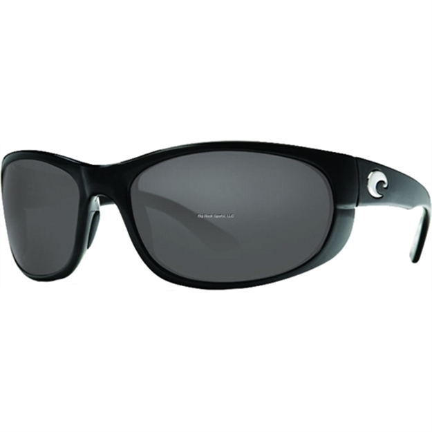 Picture of Costa C-Mates Howler Reader Glasses, 580P Gray Lens, Shiny Black Nylon Frame, Rect, Full Rim, Men's, Large Fit