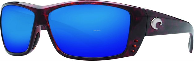 Picture of Costa Cat Cay Sunglasses, Blue Mirror 580P Lens, Tortoise Nylon Frame