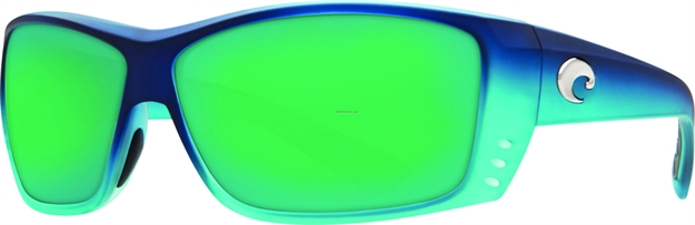 Picture of Costa Cat Cay Sunglasses, Green Mirror 580P Lens, Matte Caribbean Fade Nylon Frame