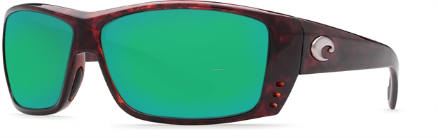 Picture of Costa Cat Cay Sunglasses, Green Mirror Glass - W580 Lens, Tortoise Nylon Frame